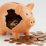 ai generated, coins, little pig, piggy bank, savings, money, pig, economy, income, save